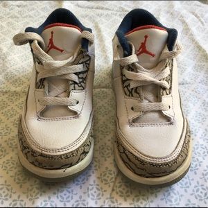 Nike Air Jordan 3 Retro True Blue toddler shoes 9C